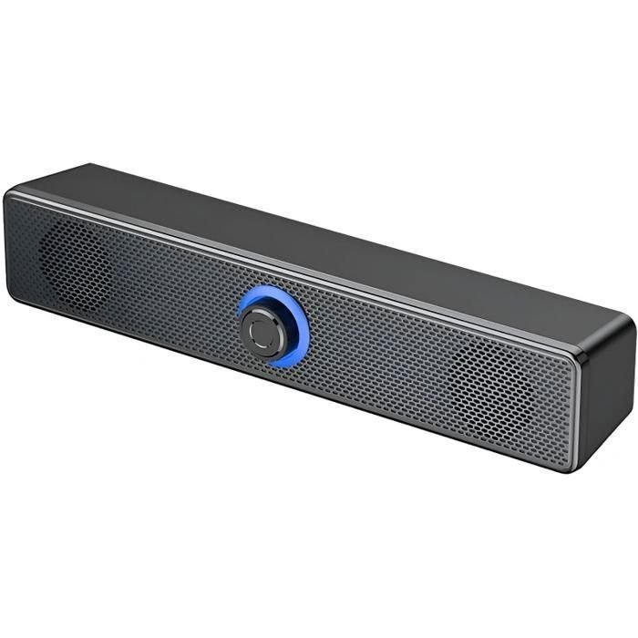 Enceinte portable Bluetooth basses puissantes USB design élégant noir
