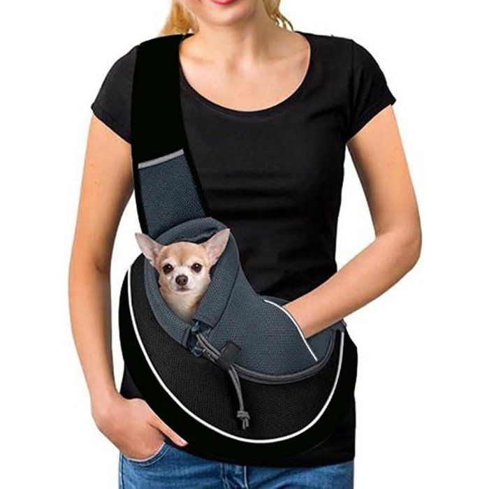 Meilleurs prix pour Sac de transport portable et ajustable pour chiens et chats - sac de voyage respirant pour petits animaux - sac ventral pour
