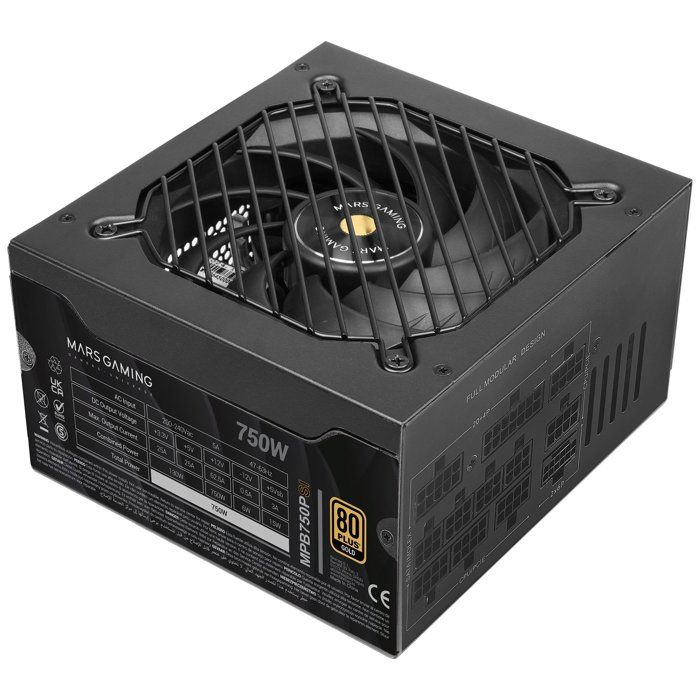 Bloc alimentation PC Mars Gaming MPB750PSI ATX 3.1 PCIe 5.1 80 Plus Gold - vue 4