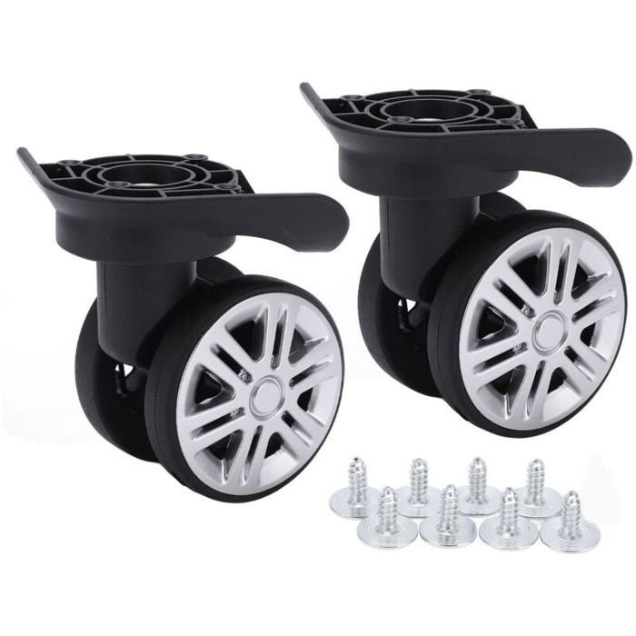 Bagage Mute Roues Valise Roulettes Pivotantes Repalcement Mute Roues Double Rangée Pour Valise Repalcement A19 Roues à Double Ran