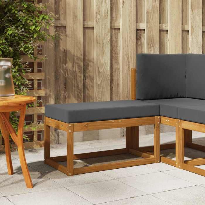 vidaXL Banc de Jardin Bois dAcacia Massif Naturel Canapé de balcon extérieur canapé de jardin moderne 900666