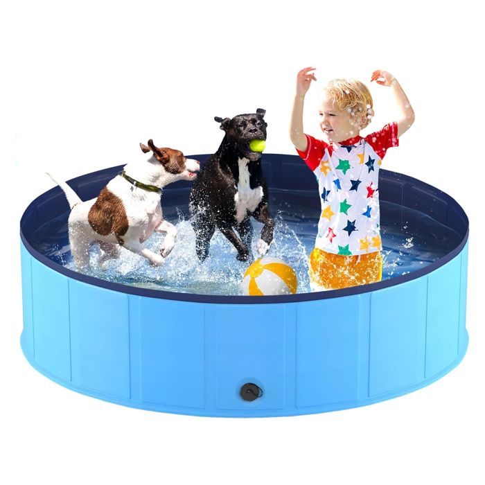 Piscine 160 x 30 cm Durable et facile à ranger Drainage pratique Convient aux piscines pour animaux dintérieur et dextérieur