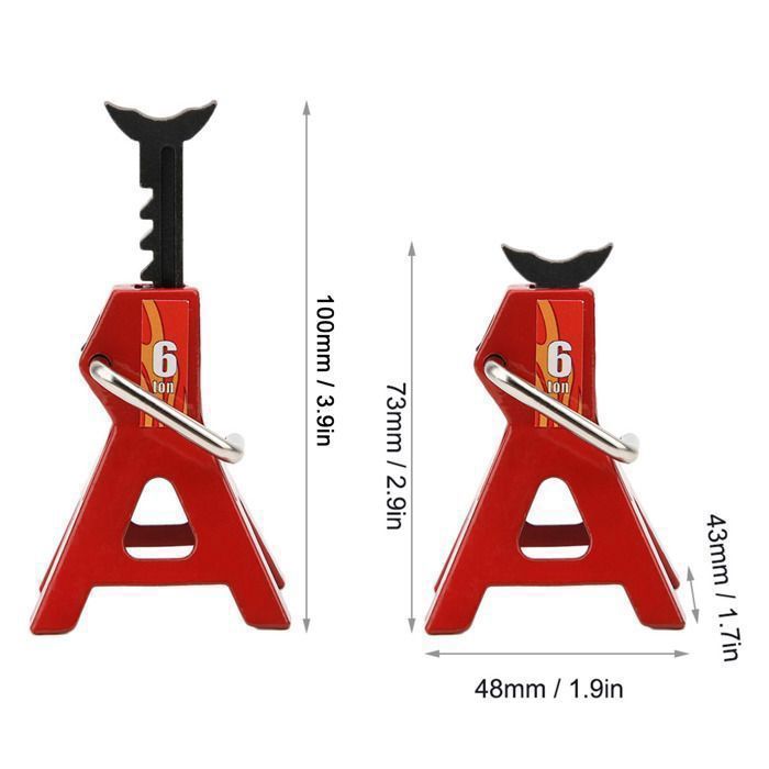 Ensemble de 2 chandelles métalliques 6T pour réparation de voiture télécommandée 1/10 rouge CHANDELLE