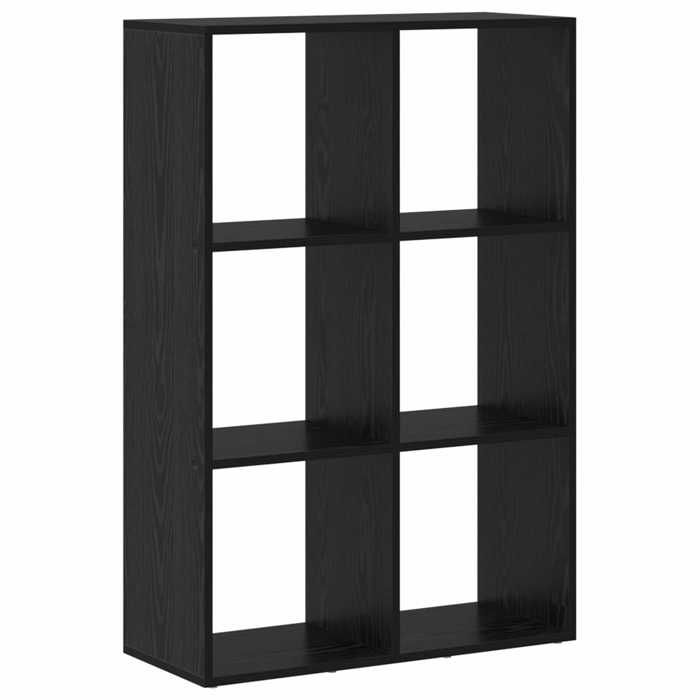 Bibliothèque moderne - vidaXL - lot de 6 - bois dingénierie - chêne noir - 6 étagères - 695x29x1035 cm - pour salon rox52q5212408