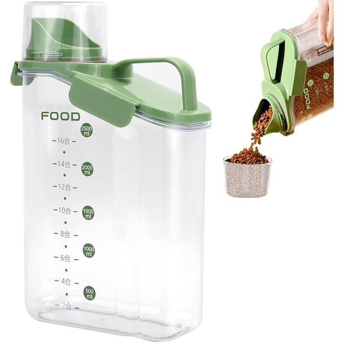 Boite a Croquette Pour Chat Conteneur Croquettes Chien 3L Boite Croquette Chat avec Gobelet Doseur Doseur Croquettes