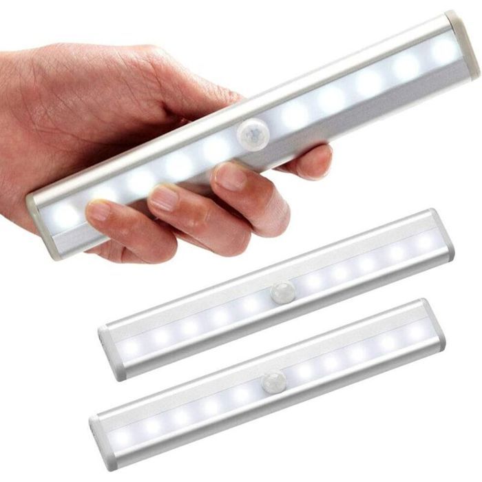 Lot de 3 lampe led detecteur de mouvement interieur Lumière Armoire 10 LEDs spot sans Fil Lampe de Placard LED éclairage led à Pil Lot de 3 lampe led detecteur de mouvement interieur Lumière Armoire 10 LEDs spot sans Fil Lampe de Placard LED éclairage led à Pil