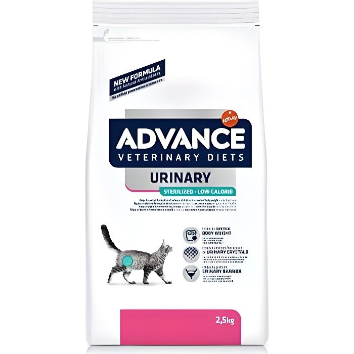 Advance Croquettes Chat Adulte Urinary Low Calorie 2 5 kg — Riche en fibres Oméga‑3 Vitamine E Advance Croquettes Chat Adulte Urinary Low Calorie 2 5 kg — Riche en fibres Oméga‑3 Vitamine E