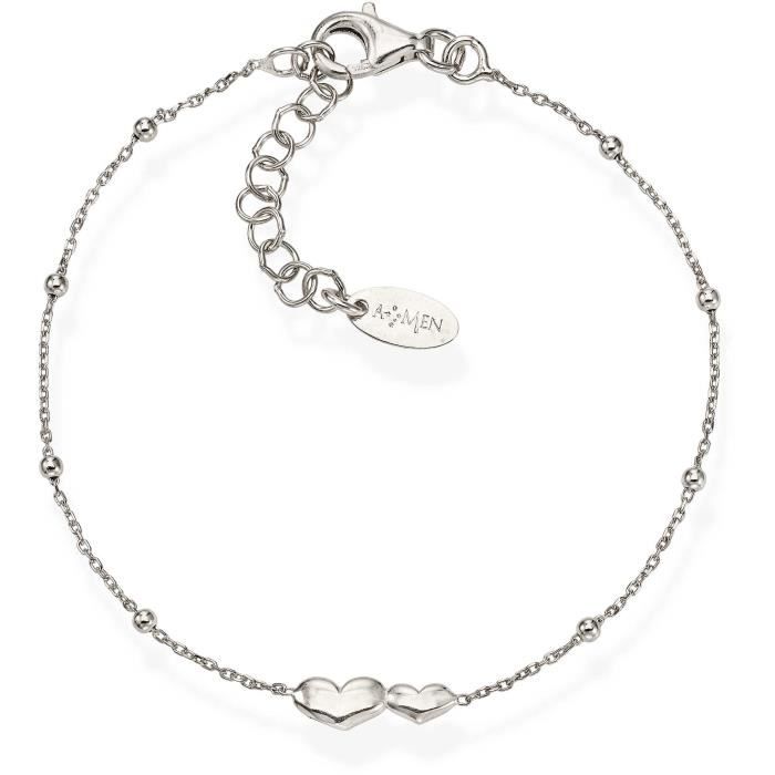 Bracelet De Cheville En Argent 925 Et Améthyste - Réf.303643.7.26 - Neuf