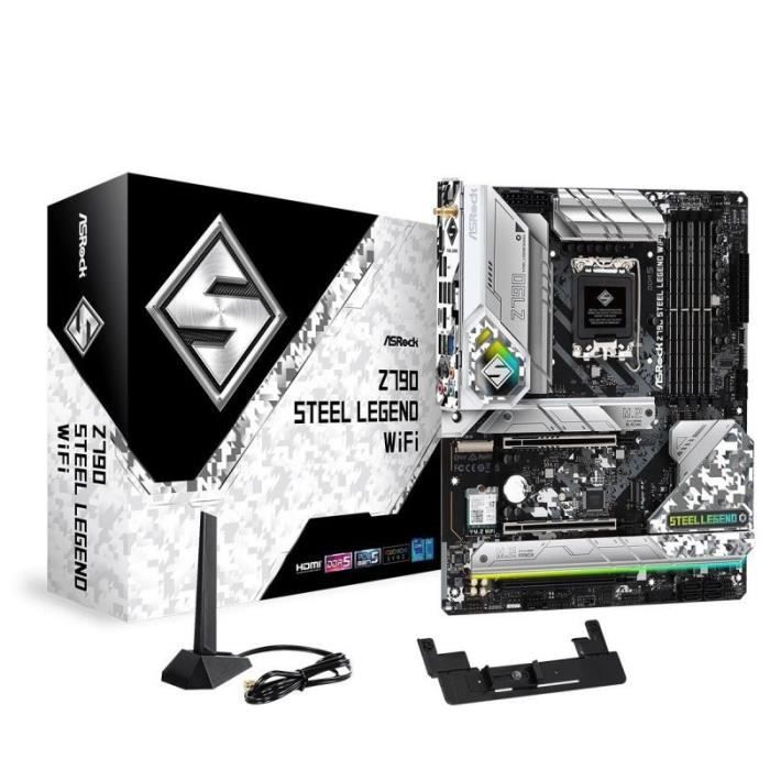 Carte mère – ASRock – Z790 Steel Legend – WiFi 6E – DDR5 SDRAM – Socket LGA1700