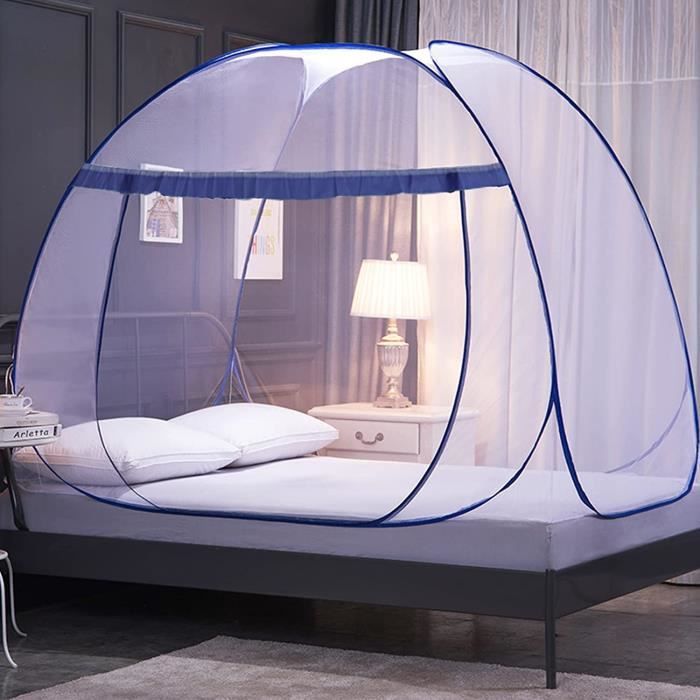 XGYUII Étudiant dortoir moustiquaire lit à baldaquin Tente Double lit Pliable Anti moustiques et Mouches morsures pour lit Camping Voyage Accueil à la 