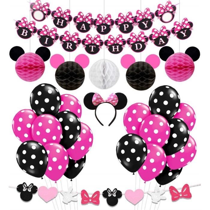 Kreatwow Minnie Mouse Fete D Anniversaire Fournitures Decorations Pour Filles 1er 2eme 3eme Anniversaire Baby Shower 08 Achat Vente Banderole Banniere Soldes Sur Cdiscount Des Le Janvier Cdiscount