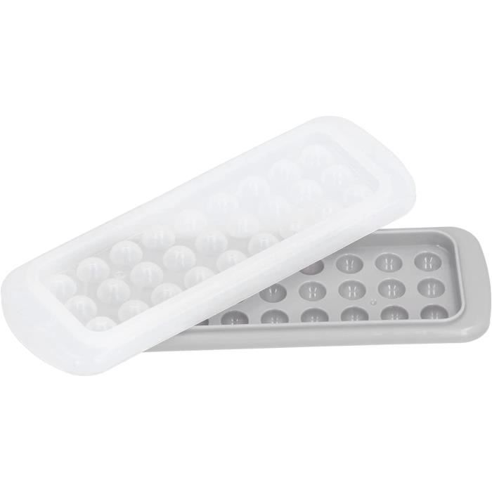 Bac à Glaçons Avec Couvercle Bleu - Moule Silicone Antiadhésif, 12.8x13.8cm - Pour Cocktails, Jus, Gelée