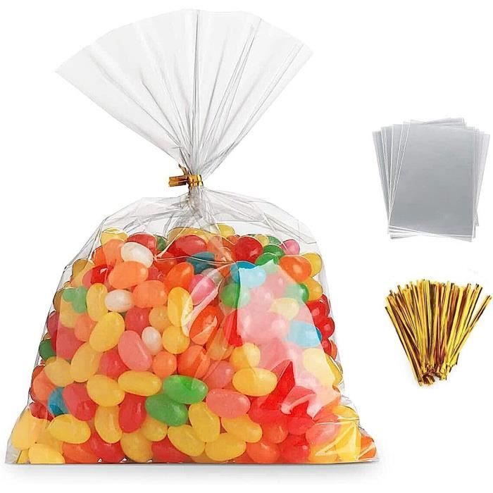 200 Sachets Plastiques Transparents Autocollants 6x8 Cm - Référmables, Pour Biscuits, Bonbons, Bijoux, Conservation Alimentaire DIY