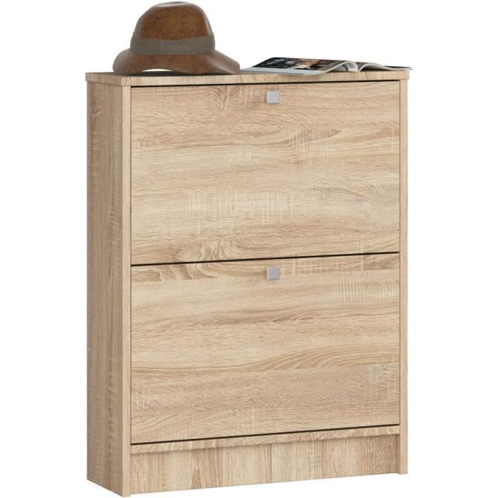 Meuble à Chaussures Avec 2 Portes, Meuble à Chaussures étroit