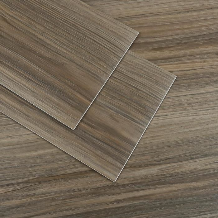 Livelynine 16 Dalles Lino Sol Adhésif Bois Bleu - Revêtement PVC Imperméable 90x15cm Pour Cuisine, Salle De Bain & Chambre