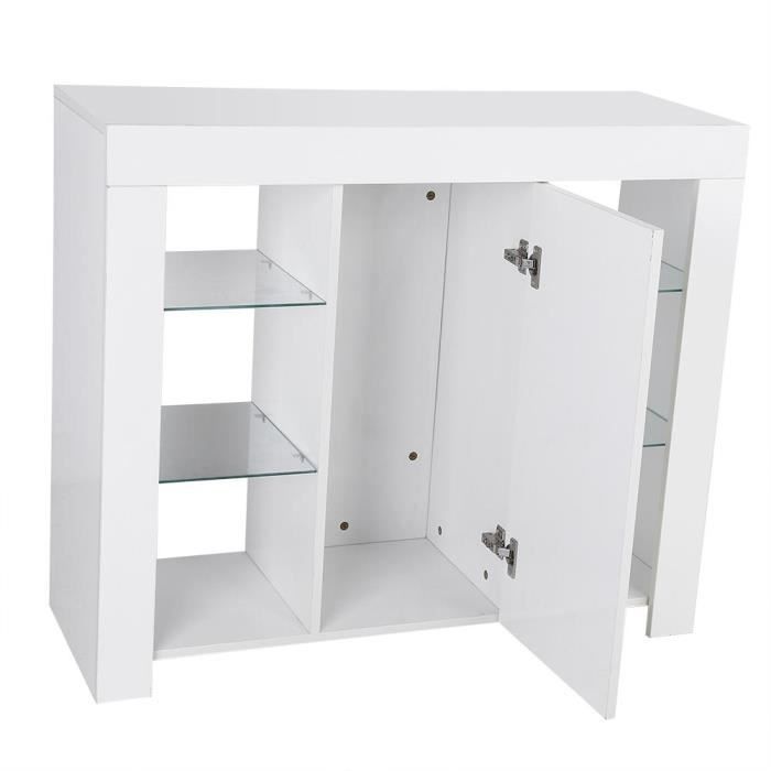 Armoire De Chambre Etagere Buffet Presentoir Placard De Rangement Moderne Avec Bande Led Decoration Du Salon Blanc Achat Vente Meuble Etagere Armoire De Chambre Etagere Cdiscount