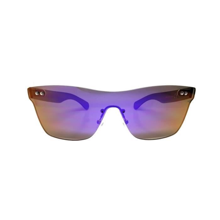 LUNETTES SOLEIL WAYFARER MONTURE SANS CONTOUR HOMME FEMME RETRO FUTURE SWAG COOL TUTTOLENTE BLEU ROSE