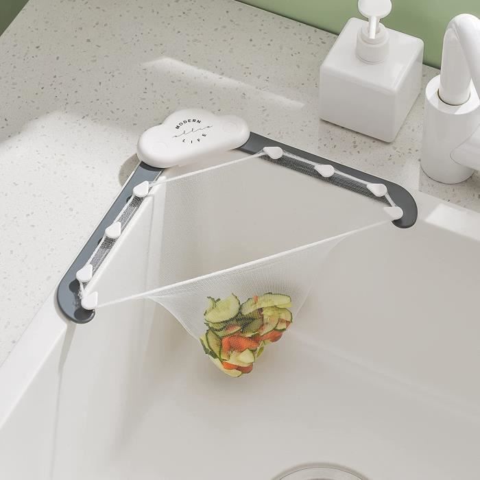 200 Filtres Évier Triangulaires - Passoire Fine Pour Déchets De Cuisine, Bleu