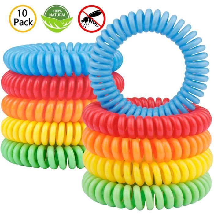 Molbory Lot de 12 bracelets anti-moustiques pour adultes et enfants pour adultes et pour le camping