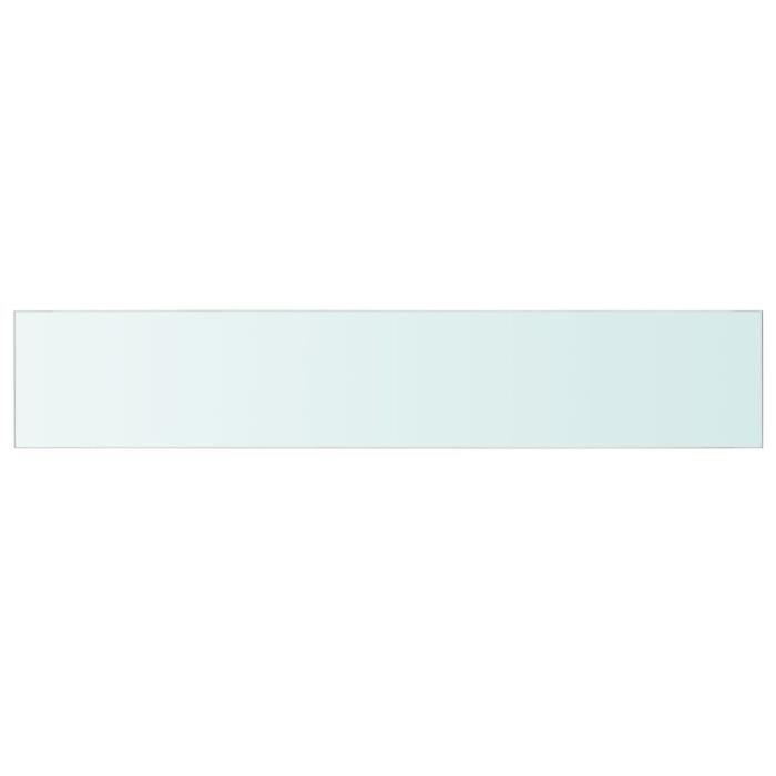 Fur© Meuble étagère - Panneau pour étagère - Etagère Murale Meuble de rangement Décor Verre transparent 110 x 20 cm ♕11704