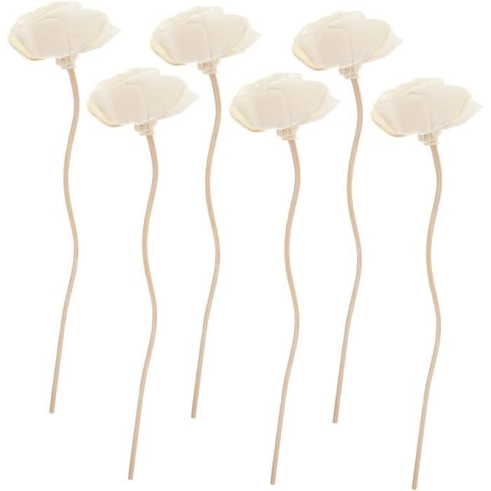 Toyvian 6 Pièces Bâtonnets Diffuseurs Fleur Rotin Naturel