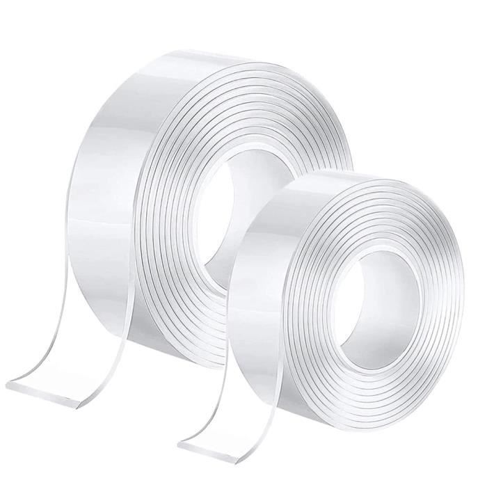 Lot de 2 rouleaux de ruban adhésif double face ultra résistant ...