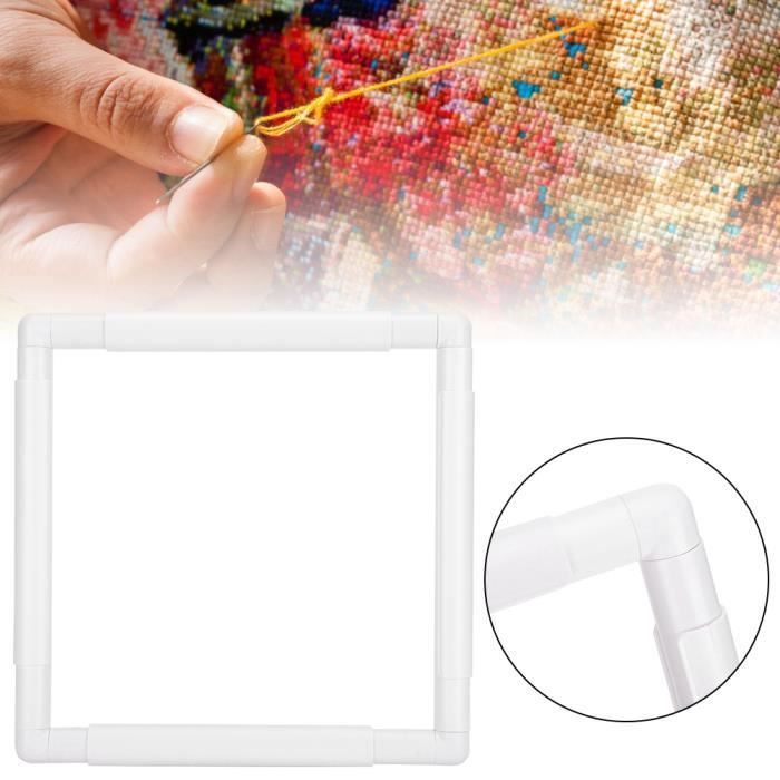 Support Broderie Sur Pied En Bois - Cadre Réglable Point De Croix | 360°, Hauteur Adjustable, Stable
