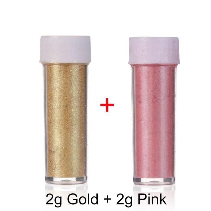 2G Gold 2G rose - Poudre à Paillettes pour Décoration de Gâteaux, Teinture  Alimentaire, Décor des Macaron, Mo - Cdiscount Maison