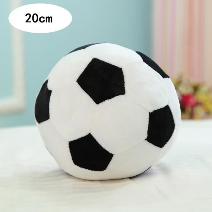 Taille 20cm blanc Ballon de football en peluche doux PP coton, oreiller en  peluche, jouet Durable, cadeau pou - Cdiscount Sport