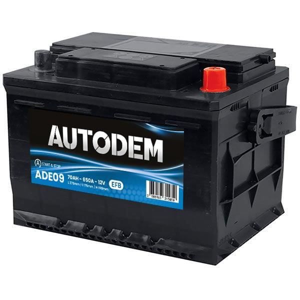 Batterie Autodem Autodem Start & Stop EFB ADE09 70Ah 650A- 3666183315859