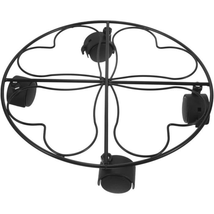 Porte à Roulettes Pour Plantes - Support Roulant Avec Plateau, Capacité 90 Kg, 5 Tailles (23 à 36 Cm)