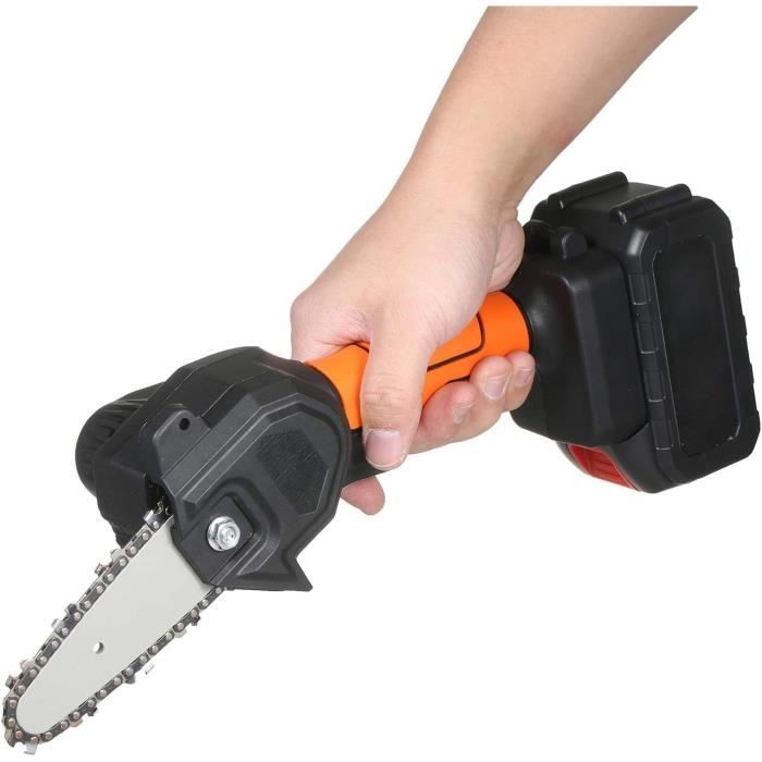 ValueMax Mini Tronçonneuse à Batterie 4 Pouces 12V - 2 Batteries 2000mAh - Élagage Jardin