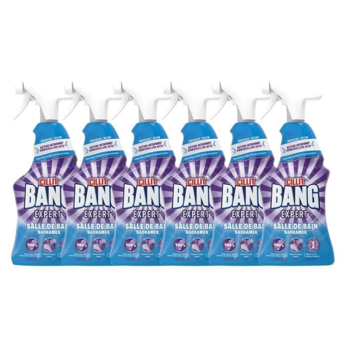 CILLIT BANG Lot de 6 Sprays Expert Salle de bain anti-calcaire 750ml