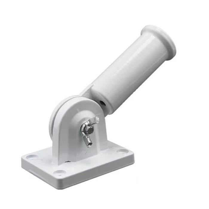 Support De Mât De Drapeau Extérieur Réglable YMWALK - Alliage Aluminium Antirouille, Multi-Positions Jusqu'à 180°, Kit Complet Noir