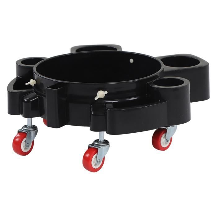 Chariot Seau Lavage 5 Gallons - Heavy Duty, 5 Roues - Dimensions 14.41x6.50x14.33 Pouces