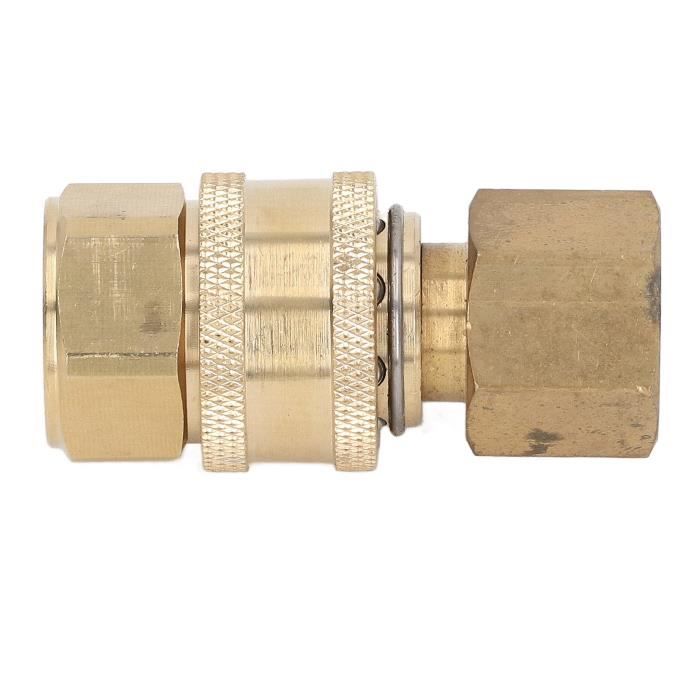 Raccord Laiton Mâle 3/8" à Femelle M22x1.5 - Douille 14 Mm Pour Laveuse (neuf, Origine Chine)