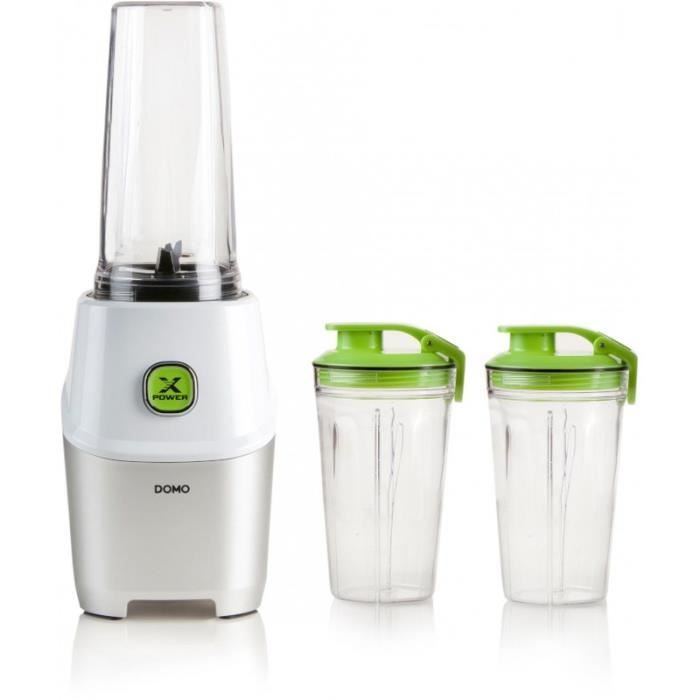 Xpower Blender - DOMO - DO700BL - 1000 W - 3 bouteilles - 10 pièces - Gris