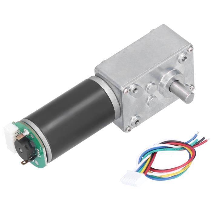 Akozon Moteur à engrenages 12V DC à engrenages métalliques Turbine à couple élevé Turbo Worm