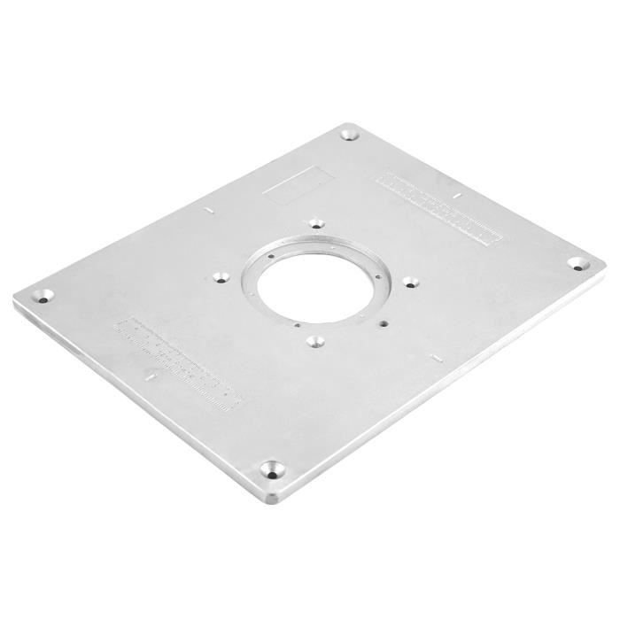 PLAQUE D'INSERTION DE table de routeur en aluminium couleur Sliver pour