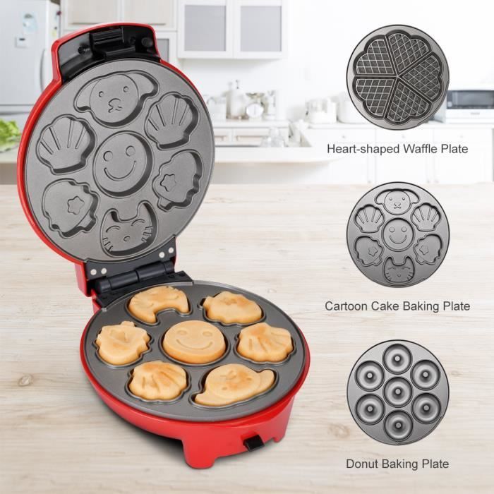 Finether Machine A Gateau Multifonction Mini 3 En 1 Antiadhesif Appareil A Snack En Aluminium Multi Plate Gaufres Donut Rouge Cdiscount Electromenager Finether Machine A Gateau Multifonction Mini 3 En 1 Antiadhesif Appareil A Snack En Aluminium Multi Plate Gaufres Donut Rouge Cdiscount Electromenager