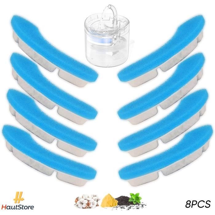 Meilleurs prix pour HautStore Filtres Remplacement 8 PCS pour Fontaines à Eau pour Chats et Chiens Automatique Silencieuse 1,8 L