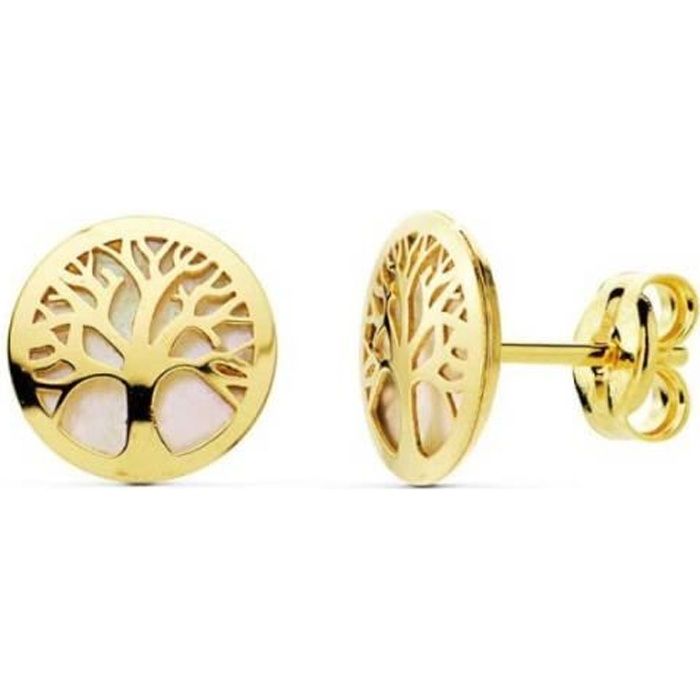 Bijou Enfant Or 18 Carats Boucles D'oreilles Enfant Mondepetit - Or Jaune 18 Carats Motif Fleur - Coffret Cadeau Et Certificat Boucle D Oreille Enfant Or