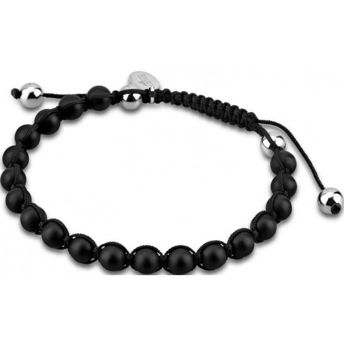 Bracelet - Lotus Style - LS1455-2-2 - Perles Noires - Résine - Homme