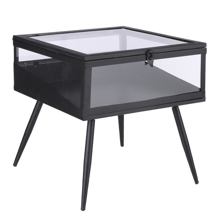 table d'appoint - mica decorations - glenn - métal - noir - design contemporain