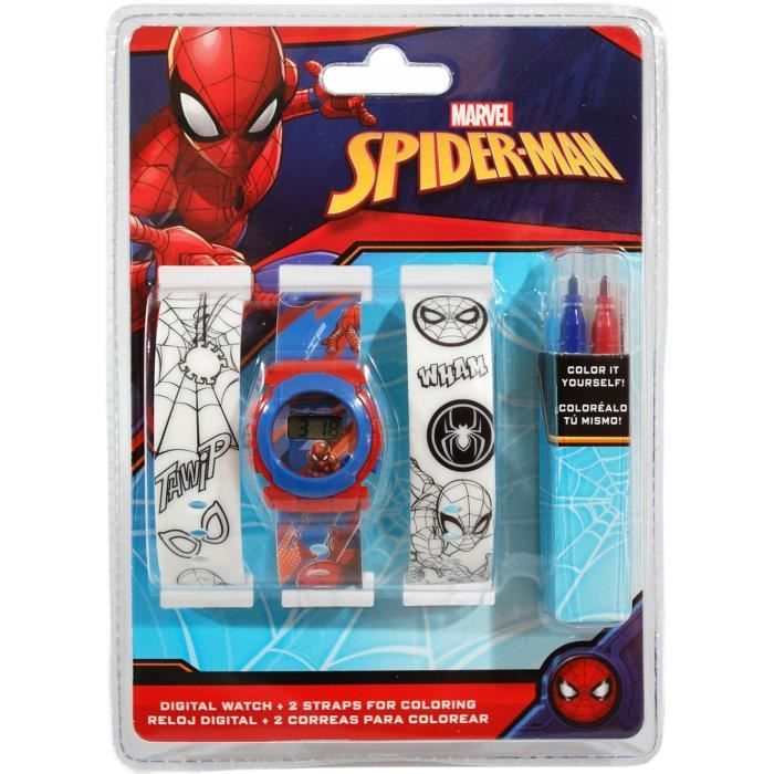 Montre Spiderman pour petit garçon | Bracelet plastique rouge