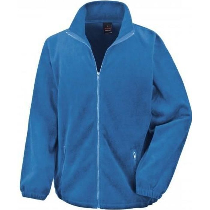 Veste polaire homme Result Core - Fermeture zippée, 2 poches zippées,  manches élastiquées - Bleu électrique Bleu électrique - Cdiscount Sport