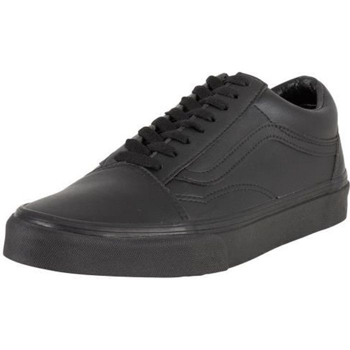 vans cuir noir