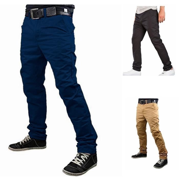 pantalon cargo homme bleu marine