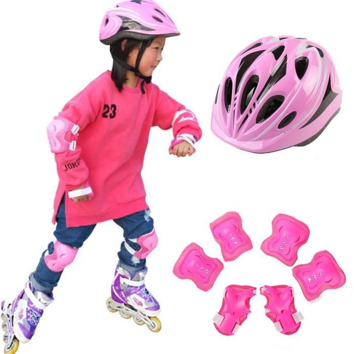 7Set Garçons Filles Enfants Casque Sécurité & Genou & Coude & Poignet pad pour le cyclisme skate bike 