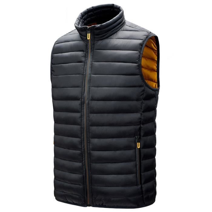 Doudoune Homme Sans Manches Hiver Mi saison Coupe Regular Noir Noir Cdiscount Pret a Porter